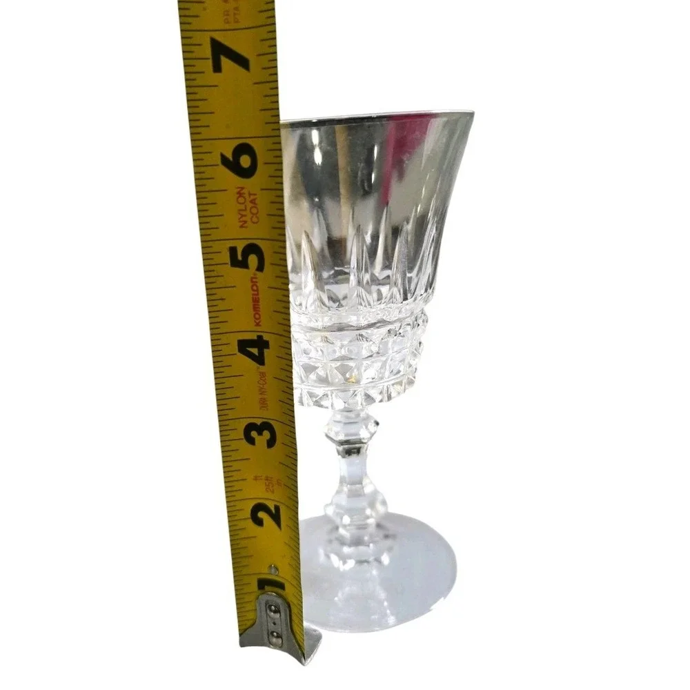 Cristal D'Arques Villeneuve Stemmed Wine Glasses Lot‎ Of 4 Vintage